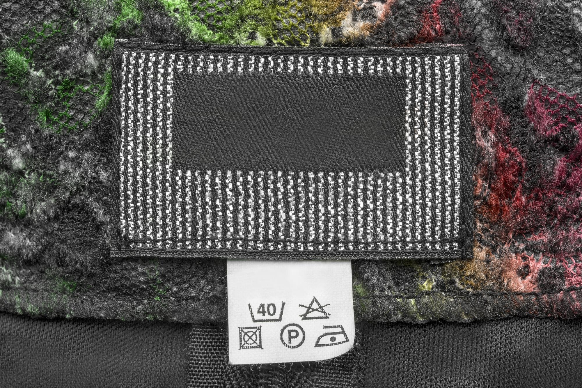 Flatlay of embroidered patches and labels